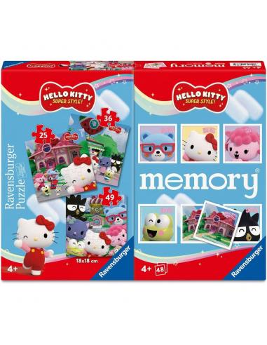 RAVENSBURGER Multipack memory + 3 puzzles Hello Kitty