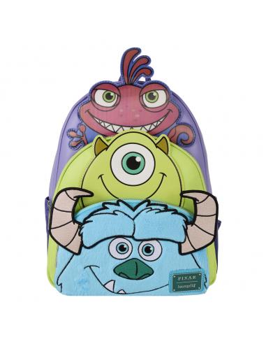 LOUNGEFLY Mochila Mike Sully and Randall Monsters INC Disney Pixar Loungefly 31cm