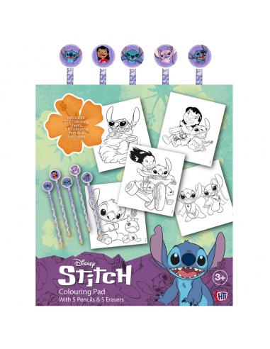 CYP BRANDS Libro Colorear + Lapices Stitch Disney
