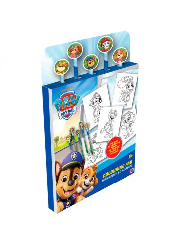 CYP BRANDS Libro Colorear + Lapices Patrulla Canina Paw Patrol