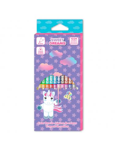SWEET DREAMS Set lapices de colores Sweet Dreams 12pzs/24colores