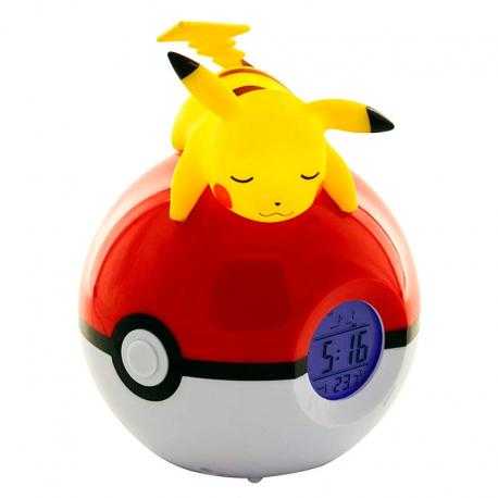 Lampara despertador Led Pikachu Pokeball Pokemon - Imagen 1