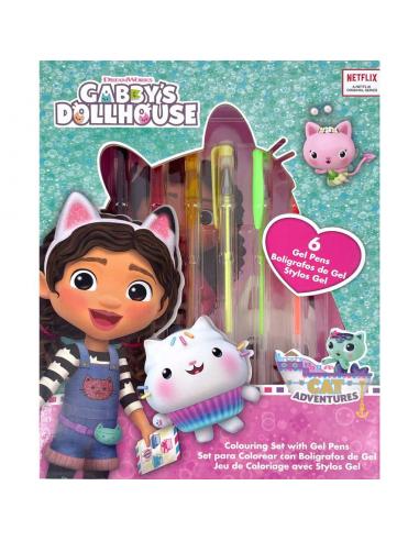 KIDS LICENSING Blister cuaderno + 6 boligrafos gel La Casa de Muñecas de Gabby