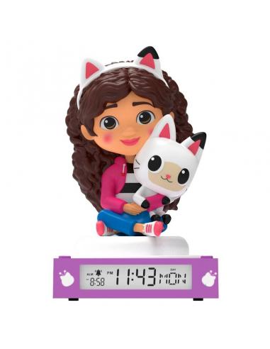 KIDS LICENSING Lampara 3D con despertador La Casa de Muñecas de Gabby