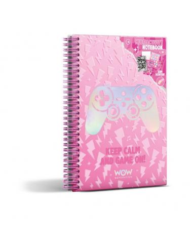KIDS LICENSING Cuaderno A5 Gamer Valentina Wow Generation