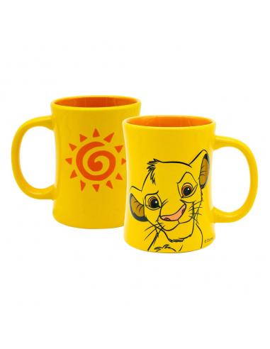 Geda Labels Disney El rey león Taza con relieve en 3D Simba 360 ml