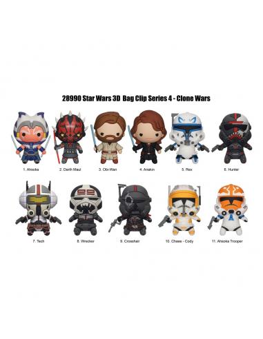 Monogram Int. Star Wars Clone Wars Colgantes PVC 3D Series 4 Expositor (24)