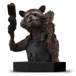 Busto Rocket Raccoon and Groot Guardianes de la Galaxia Marvel 16cm - Imagen 1