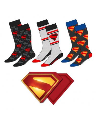 Cerdá DC Comics Pack de 3 Pares de calcetines Superman 38-45