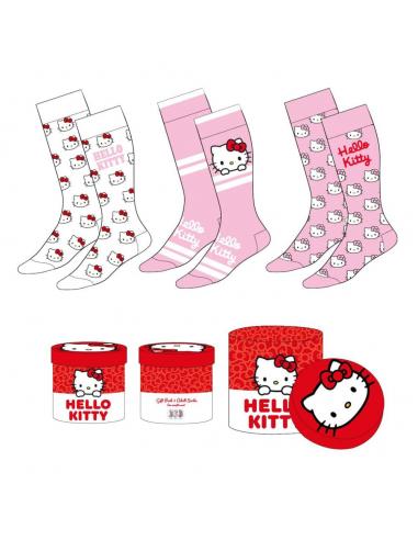 Cerdá Sanrio Pack de 3 Pares de calcetines Hello Kitty 36-43