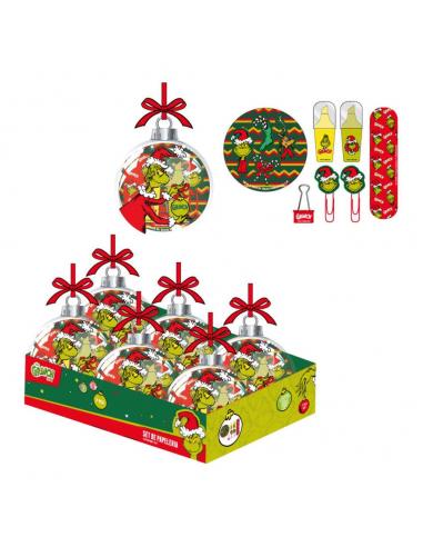 Cerdá El Grinch Bola de Navidad con juego de escritura 5 piezas