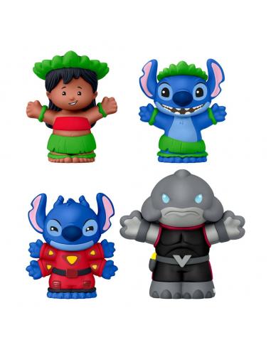 Mattel Lilo & Stich Pack de 4 Minifiguras Fisher-Price Little People Collector 7 cm