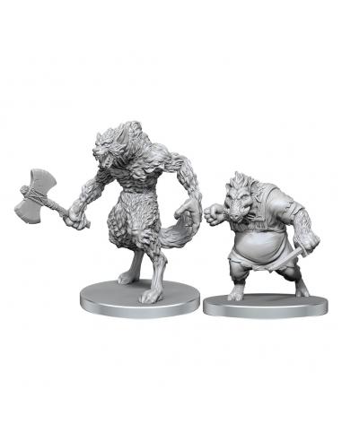 Wizkids Pathfinder Deep Cuts Miniaturas sin pintar Werewolf & Wereboar
