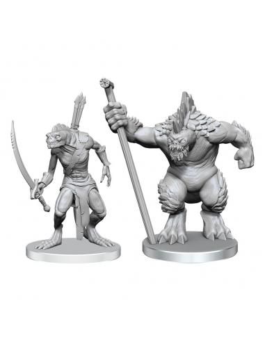 Wizkids Pathfinder Deep Cuts Miniaturas sin pintar Xulgath Skirmisher & Stoneliege