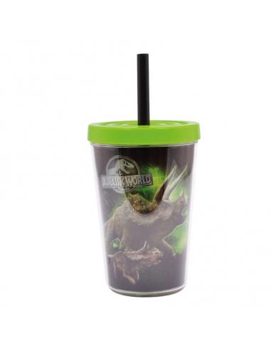 Joy Toy (IT) Jurassic World Vaso con paja 300 ml