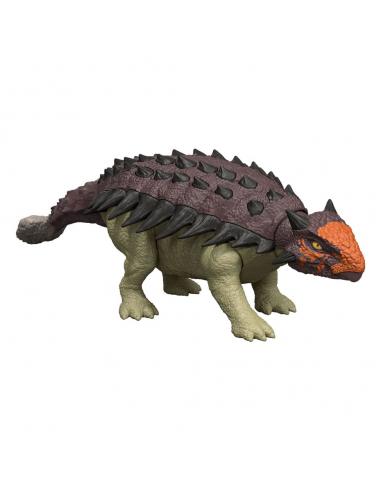 Mattel Jurassic World: El Renacer Figura con sonido Wild Roar Ankylosaurus 7 cm