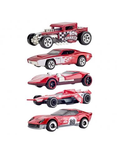Mattel Hot Wheels Pack de 5 Vehículos Die-Cast 1/64 80th Anniversary