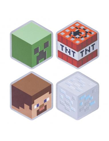 Paladone Products Minecraft Pack de 4 Posavasos