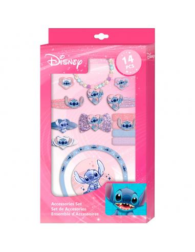 KIDS LICENSING Blister Accesorios pelo Stitch Disney 14pzs