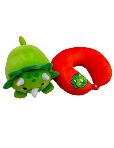 PUCKATOR Almohada viaje + peluche Swapseazzz Dinosaurio Adorasaurs
