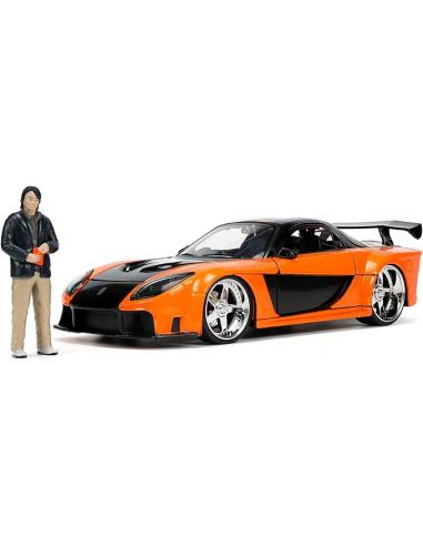 Mazda Rx-7 1995 Widebody Con Figura De Han Tokyo Drift Jada Toys 33174 escala 1/24