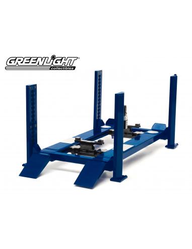 Miniatura elevador de Taller Azul con movimiento Greenlight escala 1/18