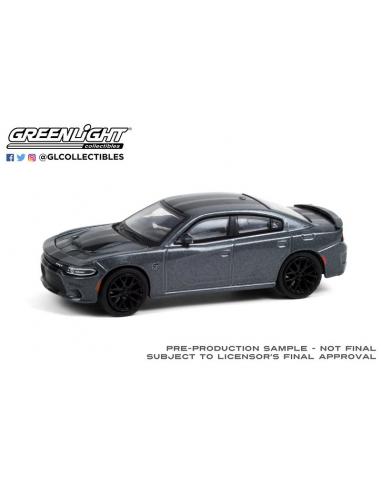 Dodge Charger SRT Hellcat - Granite Crystal with Black Stripes Greenlight 1/64