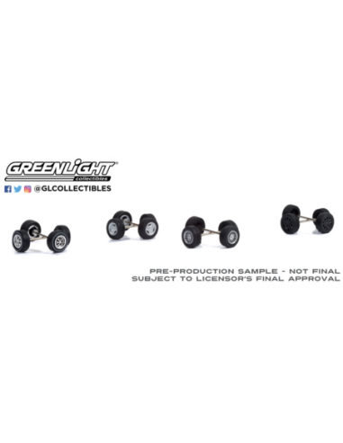 Conjunto de ruedas y neumáticos "Ford Mustang" Wheel & Tire Packs Series 5 Greenlight 1/64