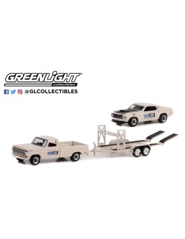 Ford F-100 + Ford Mustang Boss 429 "Nelson Ekdahl" Racing Hitch & Tow Series 4 Greenlight 1/64