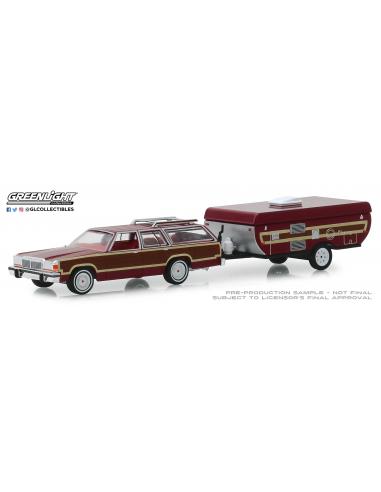 Ford LTD Country Squire con Caravana Plegable (1981) Greenlight 1/64