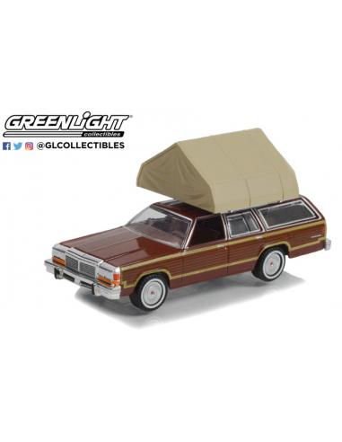 Ford LTD Country Squire con tienda de campaña The Great Outdoors Series 2 Greenlight 1/64