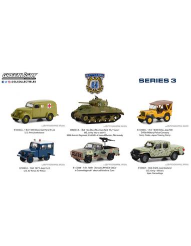 Lote 6 vehiculos Batalion 64 Serie 3 Greenlight 1/64