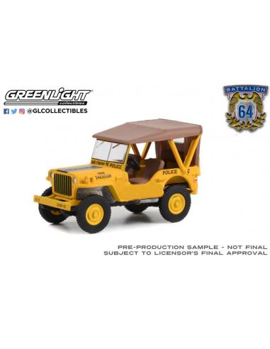 Willys Jeep MB - Compañía 545th de la Policía Militar - Campo Drake, Campo de entrenamiento japonés (1949) Greenlight 1/64