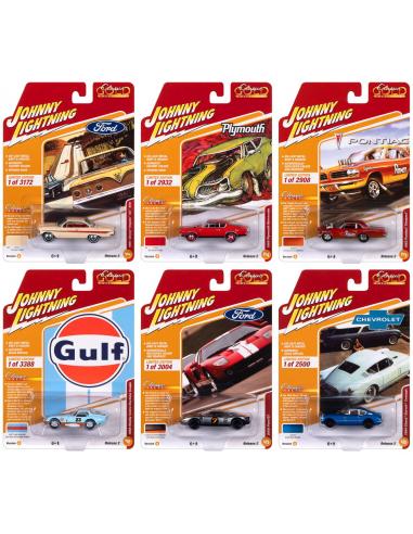 Surtido 6 coches Classic Gold Release 2 Lightning JLCG032A escala 1/64