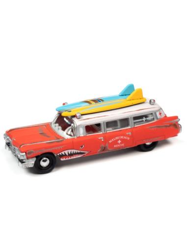 Cadillac Ambulance Surf Shark - Johnny Lightning Street Freaks JLSP256 escala 1/64