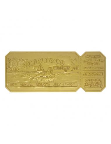 FaNaTtik Jaws Réplica 1/1 50th Anniversary Regatta Ticket 24k Gold Plated