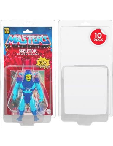Evoretro Caja de PET Clamshell pack de 10 Protector para figuras articuladas Masters of the Universe