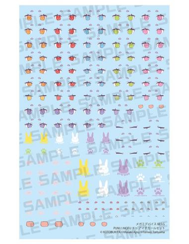Kotobukiya Megami Device M.S.G. Accesorios para Maquetas Plastic Model Kit 1/1 Puni Mofu Tu Eye Decal Set