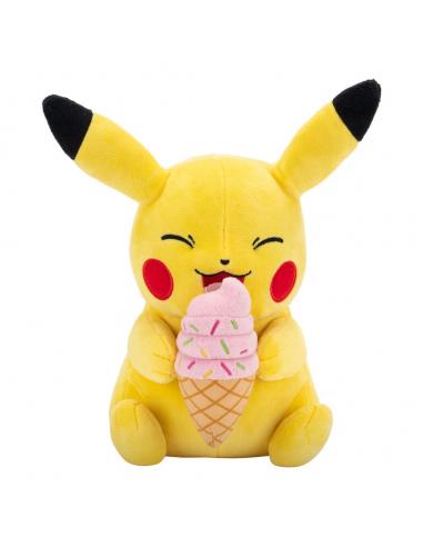 Jazwares Pokémon Peluche Pikachu with Ice Cream Accy 20 cm