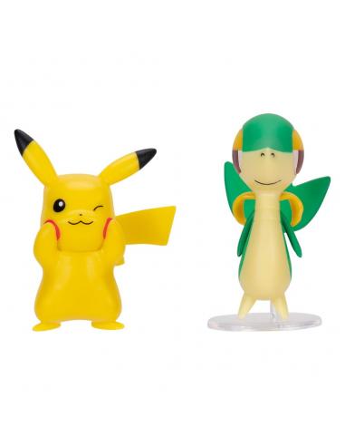 Jazwares Pokémon Pack de 2 Figuras Snivy & Pikachu 8 cm