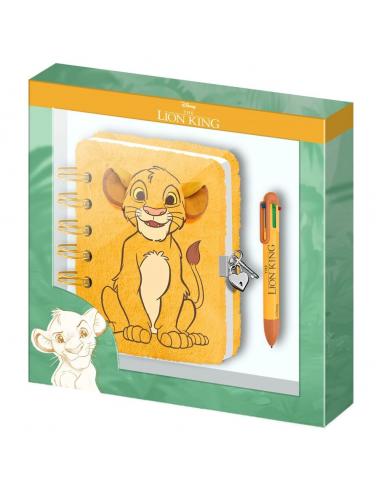 KARACTERMANIA Diario peluche + Boligrafo El Rey Leon Disney