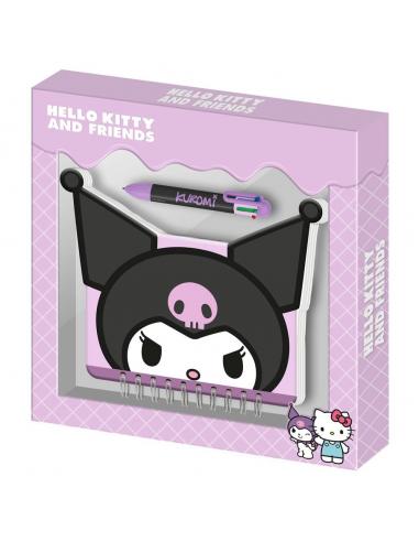 KARACTERMANIA Diario + Boligrafo Kuromi Hello Kitty and Friends