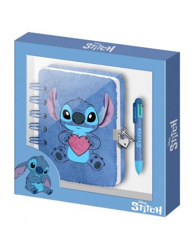 KARACTERMANIA Diario peluche + Boligrafo Stitch Disney