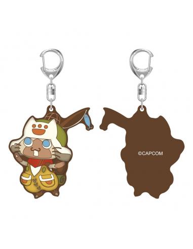 Capcom Monster Hunter Wilds Llavero caucho Palico 7 cm
