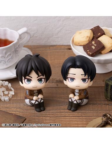 Megahouse Attack on Titan Estatua PVC Look Up Eren Jaeger & Levi Set (with gift) 11 cm