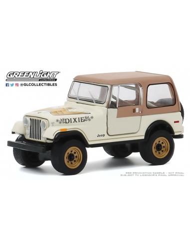 Coche de metal en miniatura Jeep CJ7 "Golden Eagle" (Dixie) - 1979 (Hobby Exclusive) - Evergreen Greenlight 1/64