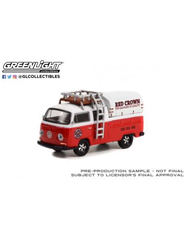 Coche de metal en miniatura Volkswagen Type 2 Double Cab (1969) "Vee Dub Series 14" Greenlight 1/64