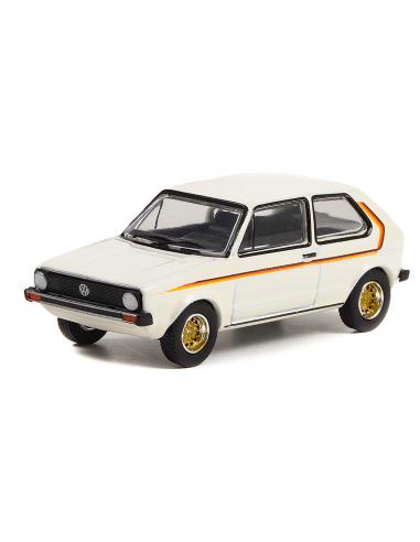 Coche de metal en miniatura Volkswagen VW Golf (1975) Custom Stripes "Vee Dub Series 14" Greenlight 1/64