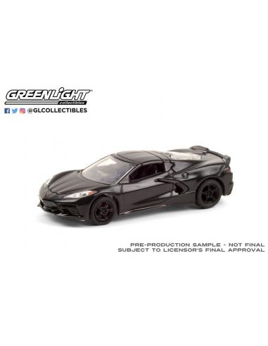 Coche de metal en miniatura Chevrolet Corvette C8 Stingray VIN #001 (Lot #3007) greenlight 1/64