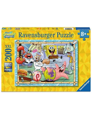 Ravensburger Bob Esponja Puzzle para niños XXL New Adventures in Bikini Bottom (200 piezas)